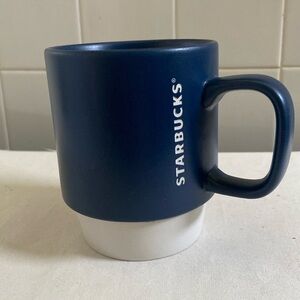 💙Starbucks 2016 Blue two tone Coffee Mug Cup 12floz
